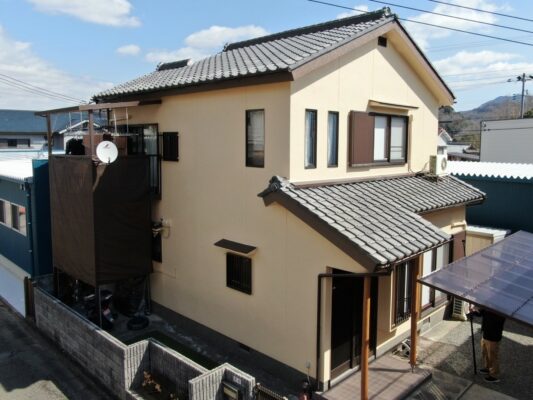 【海草郡】S様邸<br>『ベージュの外壁で穏やかな印象の素敵な仕上がりに…✧₊°』インテグラルコート塗布